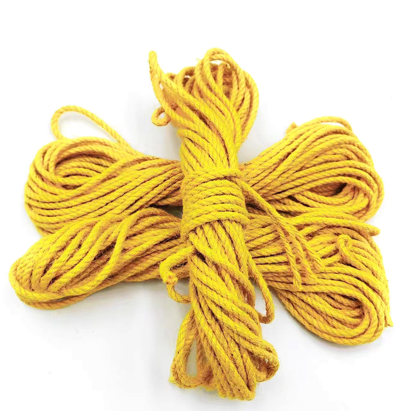 Advantageous 2.5mm Twisted Colored Jute Rope for Sewing Clothes and Garment Accessories