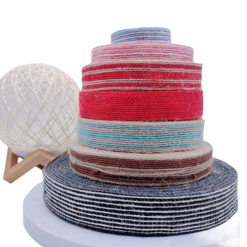 7 Days Sample Order Lead Time Colorful Jute Ribbon With Logo For Sustainable Fishing