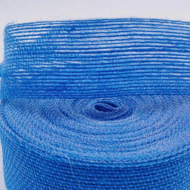 Support 7 Days Sample Order Lead Time 4cm Blue Jute Ribbon for Gift Box Decoration