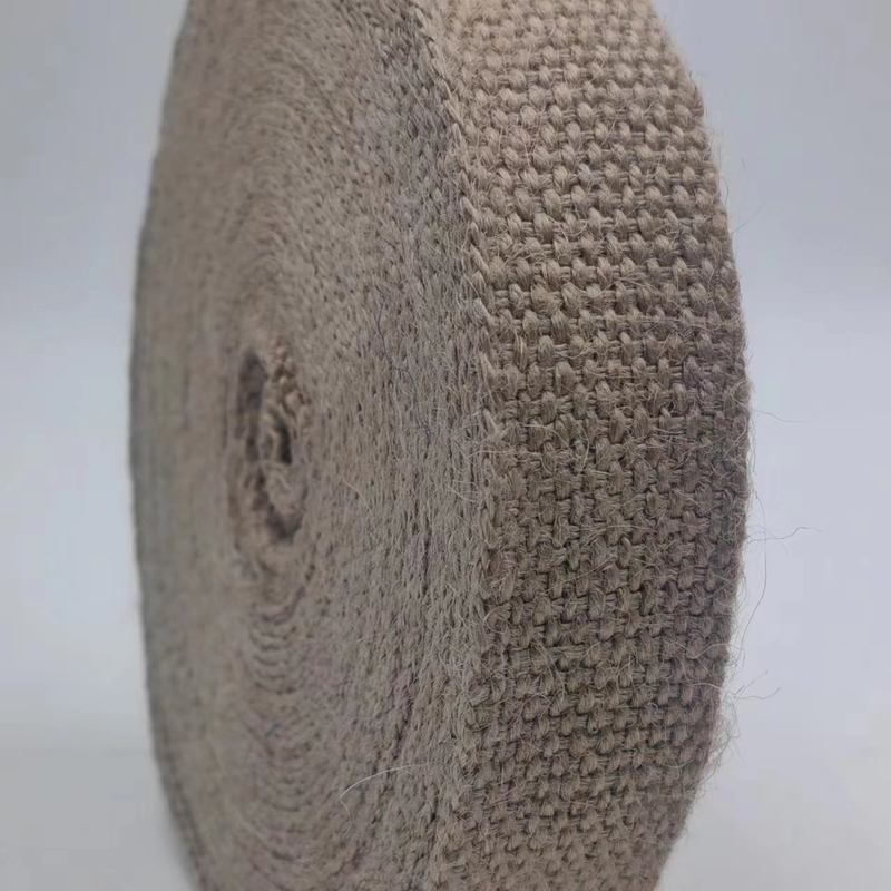 100% Jute Webbing 2024 Style Brown 2mm Thickened Webbing for Garment Jeans Bags
