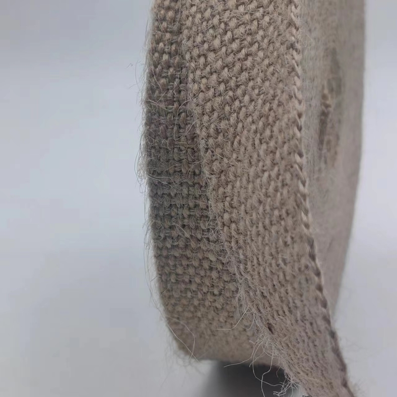 100% Jute Webbing 2024 Style Brown 2mm Thickened Webbing for Garment Jeans Bags