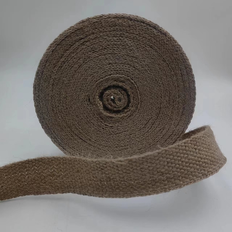 100% Jute Webbing 2024 Style Brown 2mm Thickened Webbing for Garment Jeans Bags