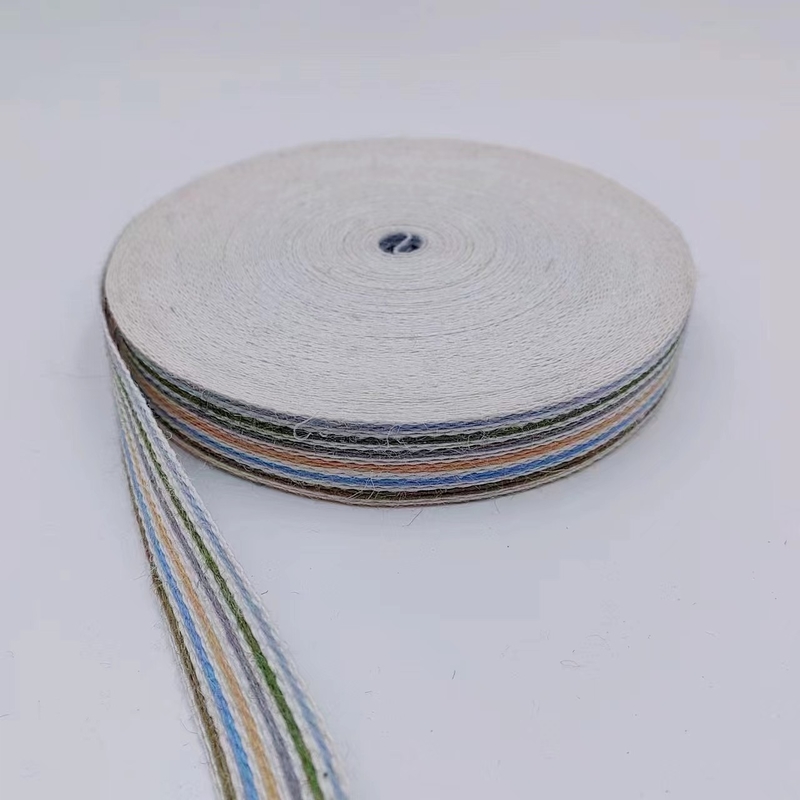 Colorful Jute Ribbon Gift Box Packaging Eco Friendly Webbing for Christmas Decoration