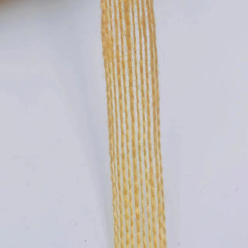 2024 Pure Yellow Fishing Line Hemp Ribbon Jute Webbing for Customized Colors Garment