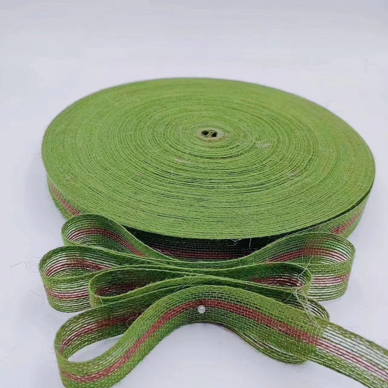 Size Customized Jute Woven Ribbons Eco-Friendly Choice for Garment and Home Textile
