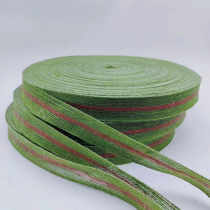 Size Customized Jute Woven Ribbons Eco-Friendly Choice for Garment and Home Textile