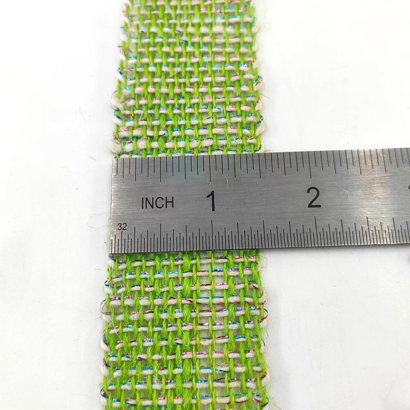 Exquisite Deco Green Webbing 100% Jute 1.5 Inch Jute Ribbon for Webbing and Packaging
