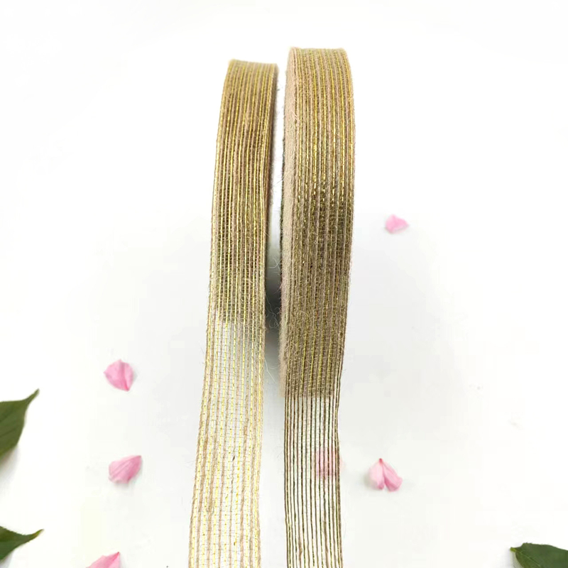 Eco-Friendly 25mm Jute Ribbon for Wrapping and Bouquets Not Support 7 Days Sample Order