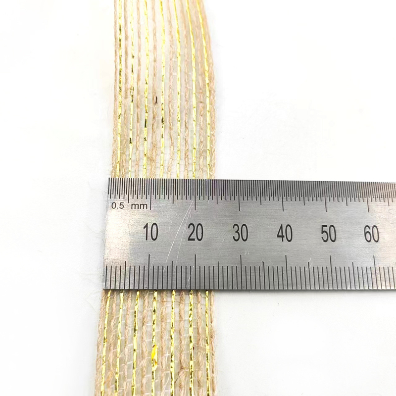 Eco-Friendly 25mm Jute Ribbon for Wrapping and Bouquets Not Support 7 Days Sample Order