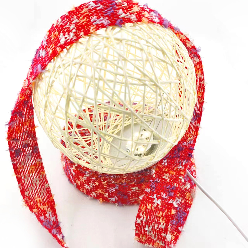 Red Jute Burlap Fabric Ribbon Braided String Ribbon for Wedding and Party Decorations
