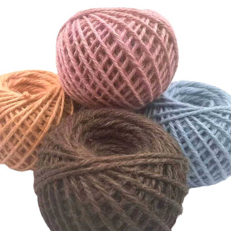 Color Jute Thread Ball Braided Rope Classic Combed Mercerized Silk Jute Rope for Shoes