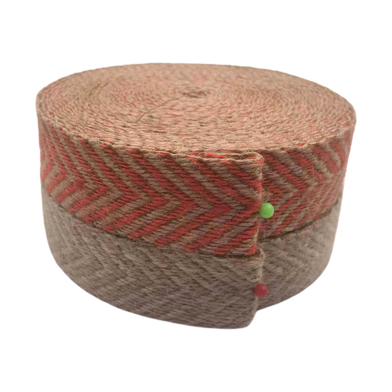 4 Cm Wide 2.5mm Thickness Jute Webbing Herringbone Webbing Edging For Eco-friendly Shoes