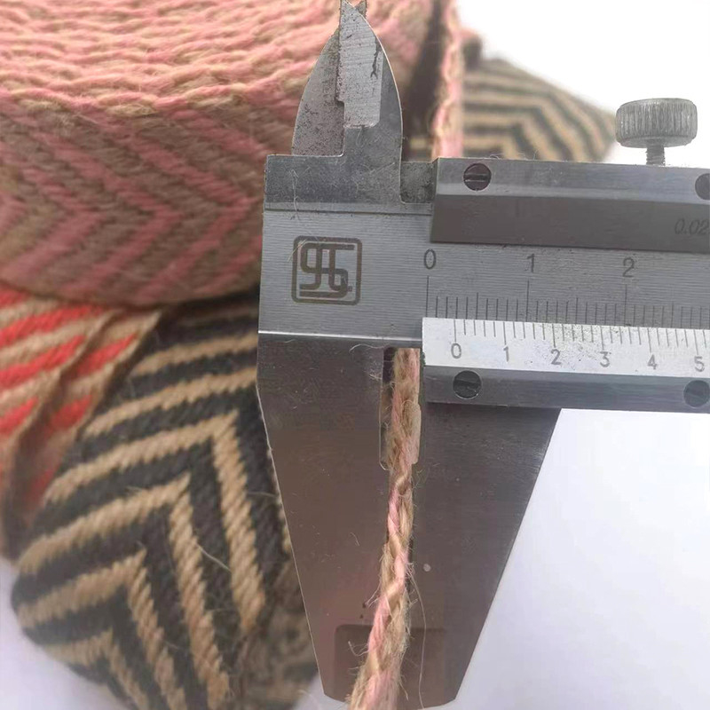 4 Cm Wide 2.5mm Thickness Jute Webbing Herringbone Webbing Edging For Eco-friendly Shoes