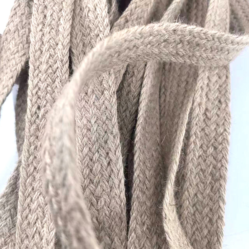Custom Size 17 Braided Jute Belt Biodegradable Eco Natural 2.5cm Webbing Belt in Colors