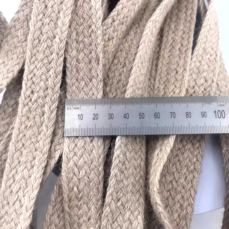 Custom Size 17 Braided Jute Belt Biodegradable Eco Natural 2.5cm Webbing Belt in Colors