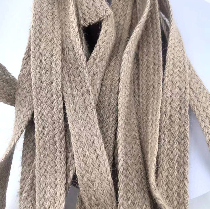 Custom Size 17 Braided Jute Belt Biodegradable Eco Natural 2.5cm Webbing Belt in Colors