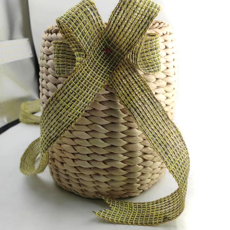 Jute Decorative Webbing for Bags Decoration 45mm Wide Green Home Textile