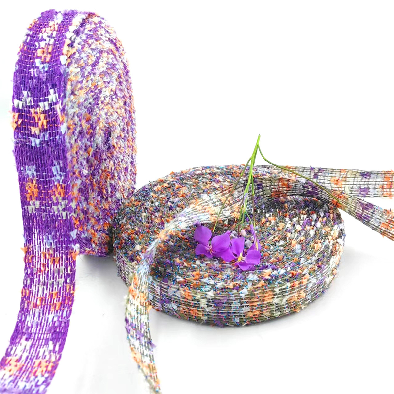 Handmade Diy Hair Accessories Bow Ribbon Floating Flowers Superior 100% Jute Material