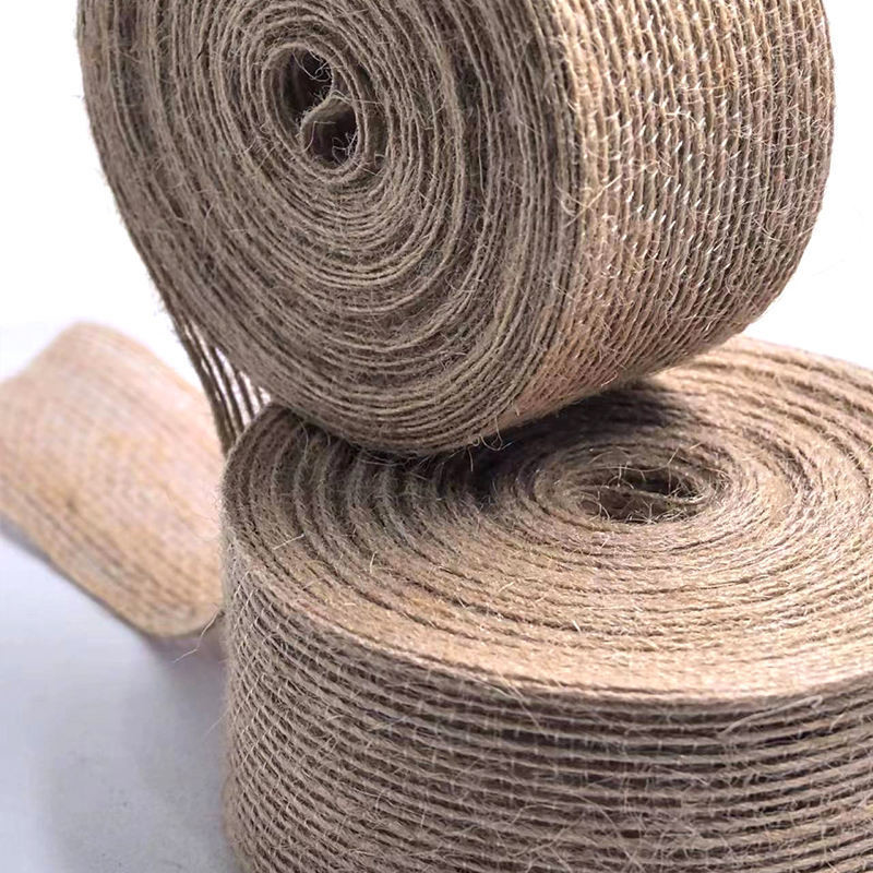 80% Jute 20% Polyester Ribbon 10*10*4cm Webbing for Sustainable and Gift Decoration