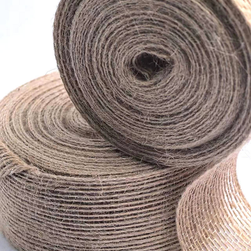 80% Jute 20% Polyester Ribbon 10*10*4cm Webbing for Sustainable and Gift Decoration