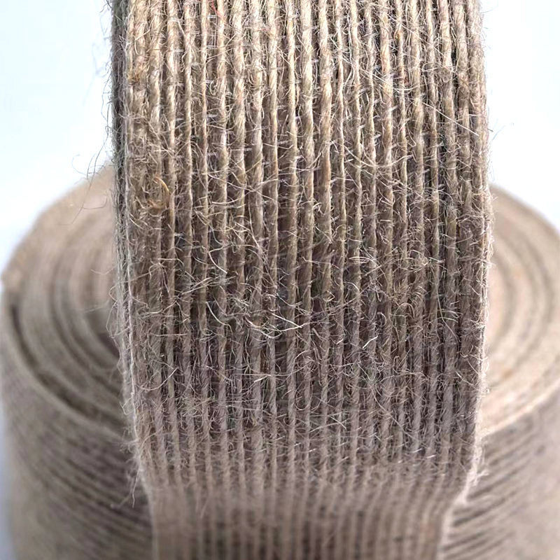 80% Jute 20% Polyester Ribbon 10*10*4cm Webbing for Sustainable and Gift Decoration