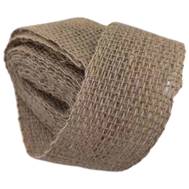 Sustainable 100% Jute Clothing Accessories Webbing Belt Woven Edge Jute Webbing for 2024