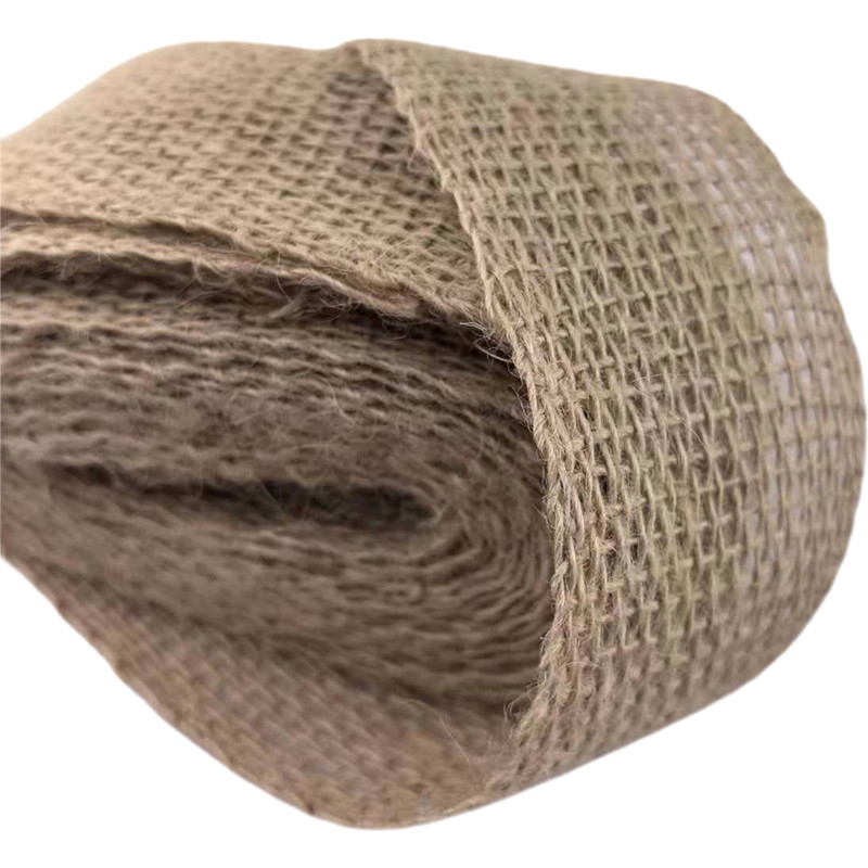 Sustainable 100% Jute Clothing Accessories Webbing Belt Woven Edge Jute Webbing for 2024