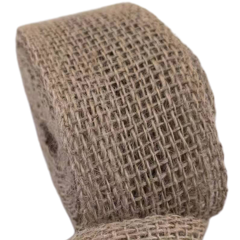 Sustainable 100% Jute Clothing Accessories Webbing Belt Woven Edge Jute Webbing for 2024