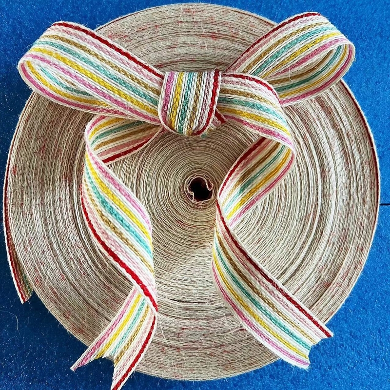 Seven-Color Hemp Ribbon Width Customized Width for Customizable and Multi-Purpose