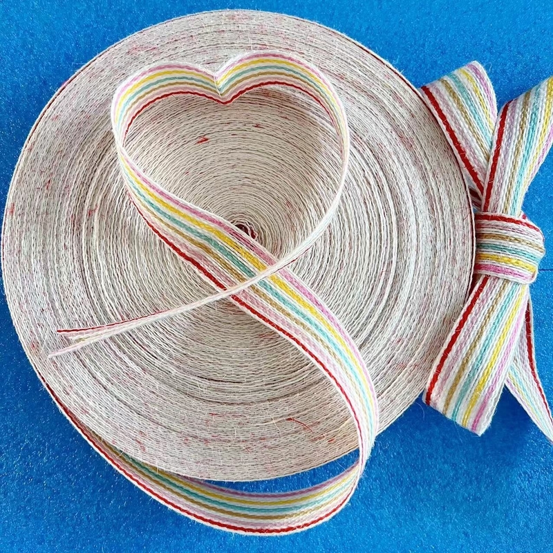 Seven-Color Hemp Ribbon Width Customized Width for Customizable and Multi-Purpose
