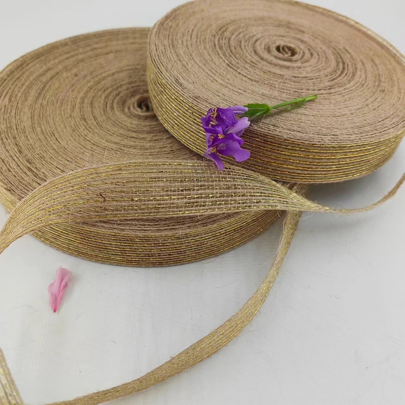 DIY Jute Ribbon with 25mm Hemp Jute Webbing Simple Style Burlap Fish Silk Ribbon