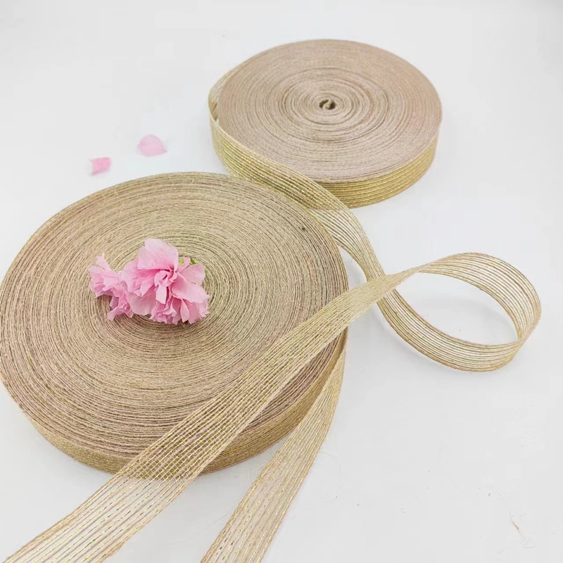 DIY Jute Ribbon with 25mm Hemp Jute Webbing Simple Style Burlap Fish Silk Ribbon