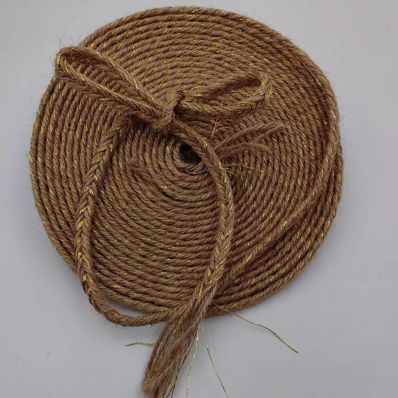 Eco-friendly Layout Materials Width CUSTOM Twisted Colored Gold Jute Braid and Leaves