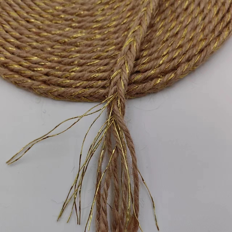 Eco-friendly Layout Materials Width CUSTOM Twisted Colored Gold Jute Braid and Leaves