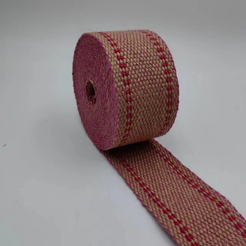 Manufacturers Customized Jute Webbing Double Color Backpack Strap with Custom Colors