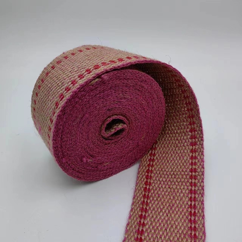 Manufacturers Customized Jute Webbing Double Color Backpack Strap with Custom Colors