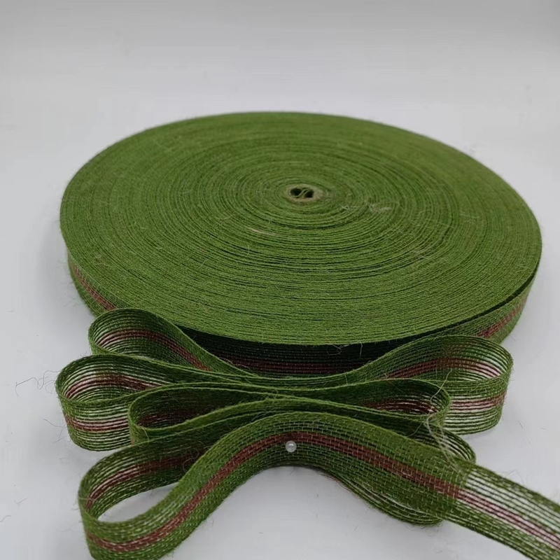 Customizable Width Green Jute Webbing The Perfect Addition to Your DIY Decoration