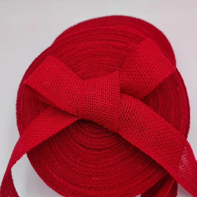Customization of Red Jute Ribbon Clothing Accessories with 7 Days Sample Order Support