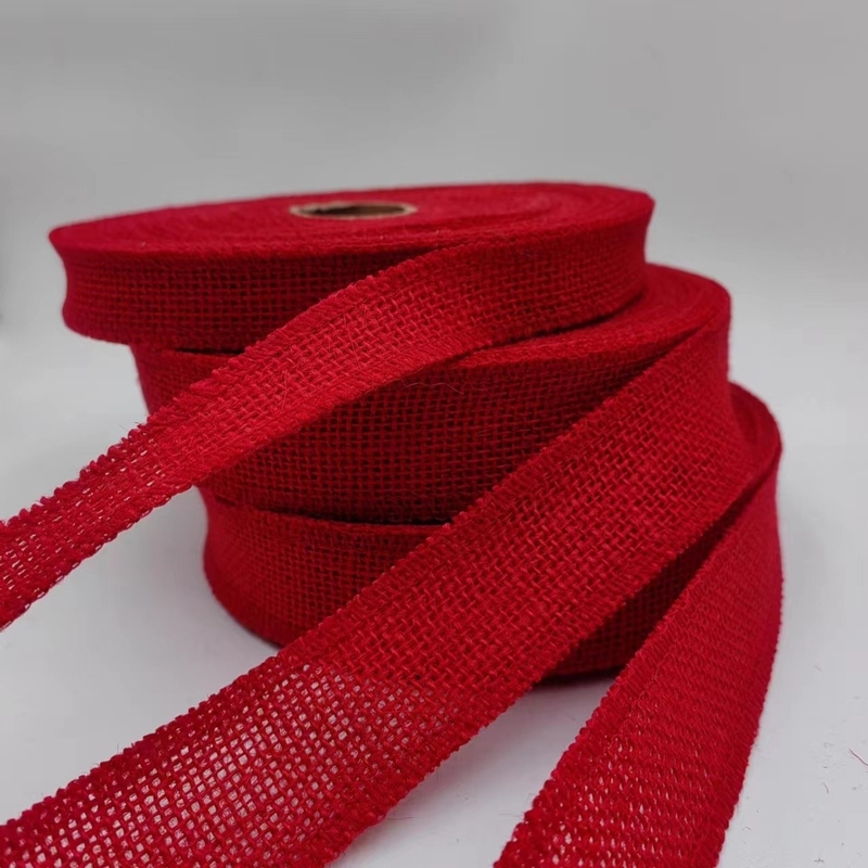 Customization of Red Jute Ribbon Clothing Accessories with 7 Days Sample Order Support