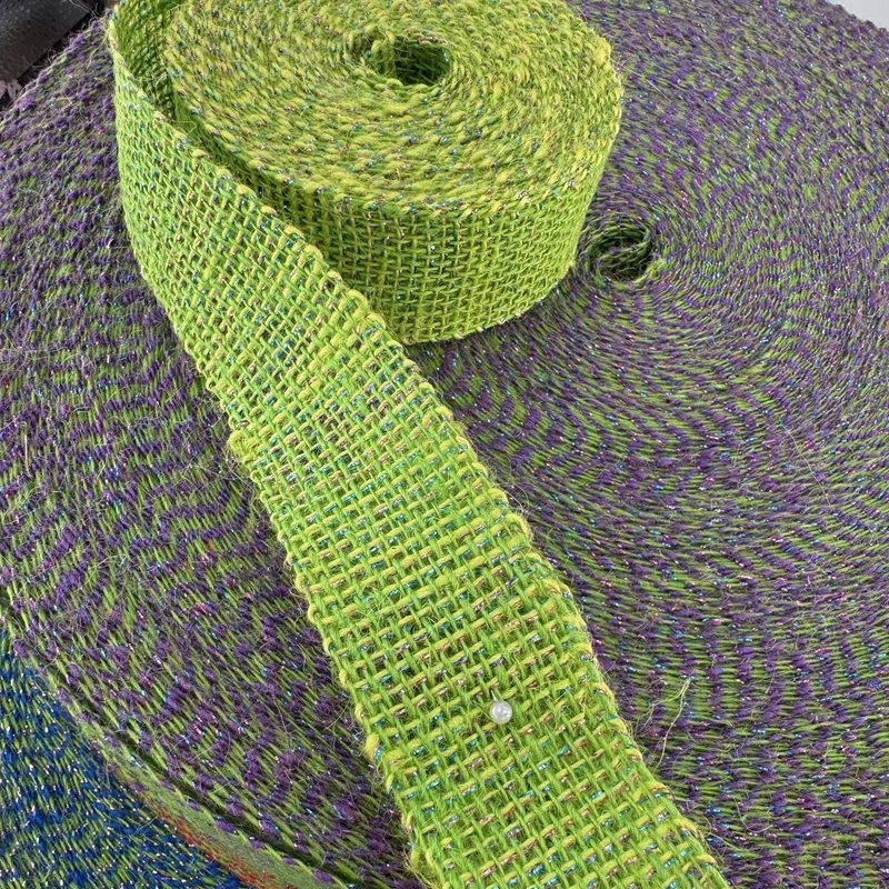 Directly Supply 100% Jute Christmas Decoration Jute Ribbon for Garment