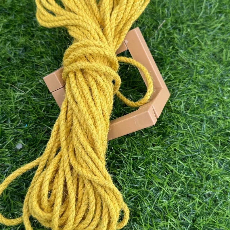High Tensile Strength Jute Rope 's Yellow Multi-strand Cords with 30 Years Experience