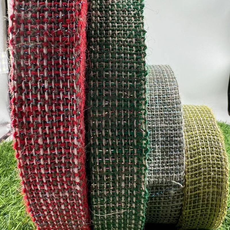 4 cm Jute Ribbon Pure Natural Jute Color for Environmentally Friendly Gift Packaging