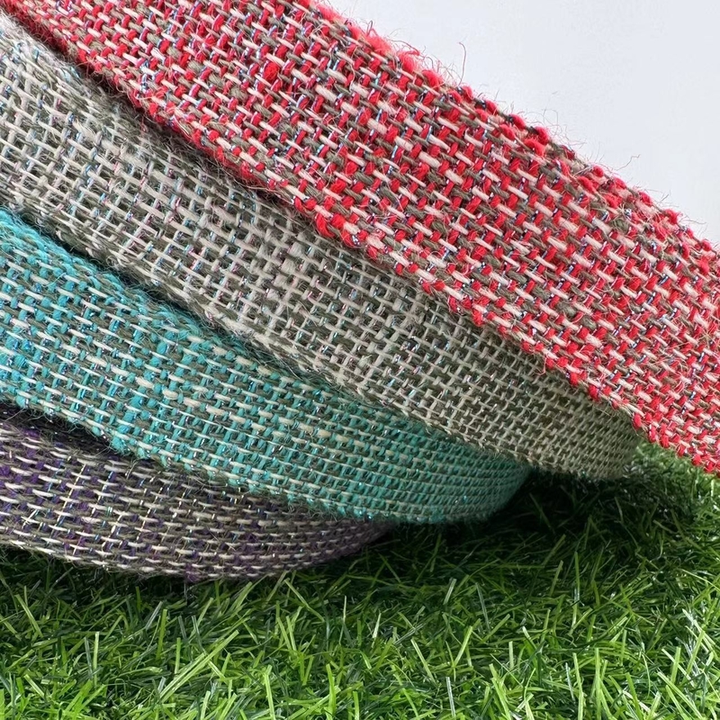 Eco-friendly Jute Colored Ribbon for Home Decor 30 Years Experience Customizable Width