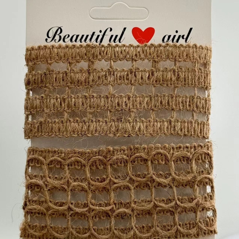 70% Jute 30% Polyester Eco-friendly Decorative Ribbon for Produced by Degradable Jute
