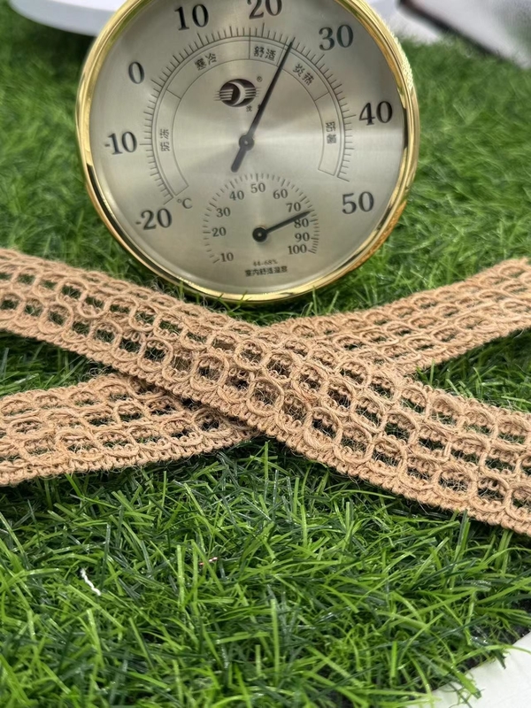 70% Jute 30% Polyester Eco-friendly Decorative Ribbon for Produced by Degradable Jute